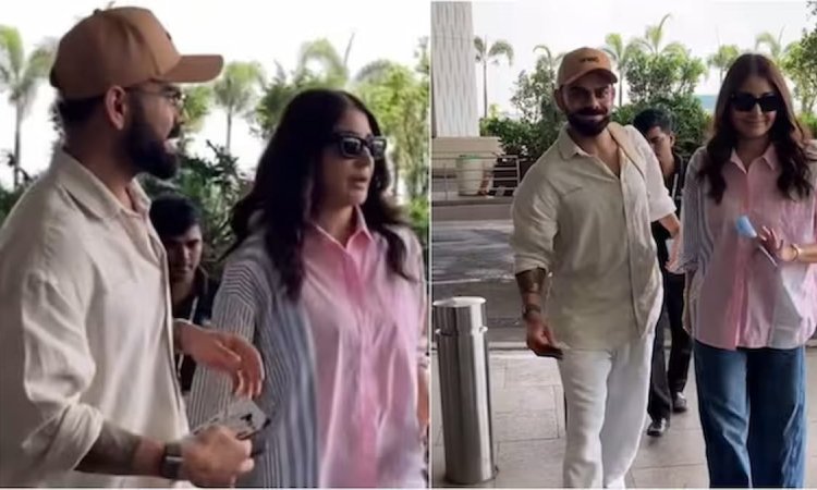 रिटायरमेंट से ठीक पहले एयरपोर्ट पर विराट-अनुष्का की कैमरे के लिए खास स्माइल; देखिए VIDEO