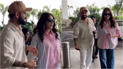 रिटायरमेंट से ठीक पहले एयरपोर्ट पर विराट-अनुष्का की कैमरे के लिए खास स्माइल; देखिए VIDEO