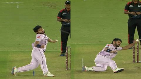 गिरते-गिरते बचा लखनऊ का ये गेंदबाज़, रनअप के दौरान हुआ हादसा, साथी खिलाड़ी भी घबरा गए; VIDEO