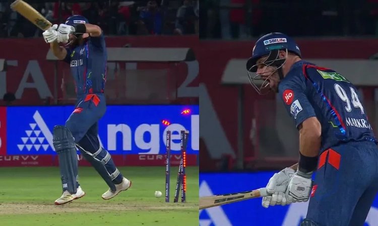 आउट होते ही भड़के मार्करम, मिडल स्टंप उड़ने के बाद बल्ला पटकने को हुए मजबूर; देखिए VIDEO