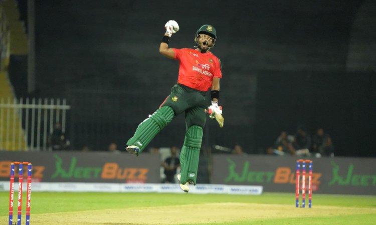 Parvez Hossain Emon becomes the first Bangladeshi batter to hit more than 7 sixes in a T20I சதமடித்து சாதனைகள் படைத்த பர்வேஸ் ஹொசைன் எமான்!