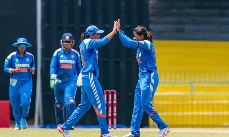 Women’s ODI Tri-series: Jemimah, Amanjot Take India To 23-run Win Over SA, Seal Spot In Final முத்தரப்பு ஒருநாள் தொடர்: தென் ஆப்பிரிக்காவை வீழ்த்தி இந்தியா அபார வெற்றி!