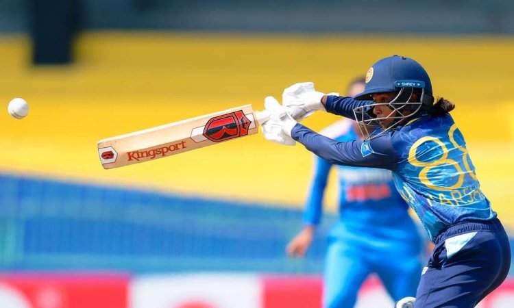 Sri Lanka pull off their second-highest successful run chase in Women's ODIs! முத்தரப்பு ஒருநாள் தொடர்: இந்தியாவை வீழ்த்தி இலங்கை அபார வெற்றி!