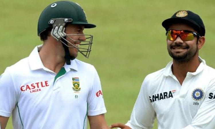 'True Legend': AB De Villiers Leads Tribute As Virat Kohli Calls Time On Test Career இந்த வடிவத்தின் உண்மையான ஜாம்பவான் - விராட் கோலிக்கு ஏபிடி வில்லியர்ஸ் வாழ்த்து!