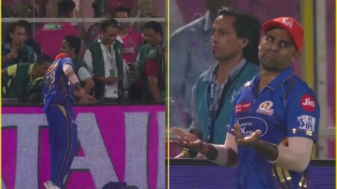 LIVE MATCH में दिखा गली क्रिकेट वाला नज़ारा, बच्चों की तरह बॉल ढूंढते कैमरे में कैद हुए Suryakumar Y