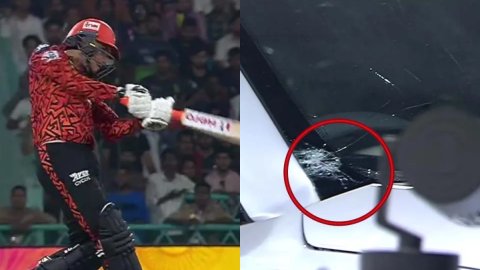VIDEO: अभिषेक शर्मा ने भुवी को मारा गगनचुंबी छक्का, तोड़ा डाला गाड़ी का शीशा
