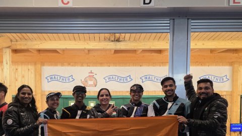 Another double podium in the 10m air rifle mixed team event for India at Suhl , Photo credit: NRAI