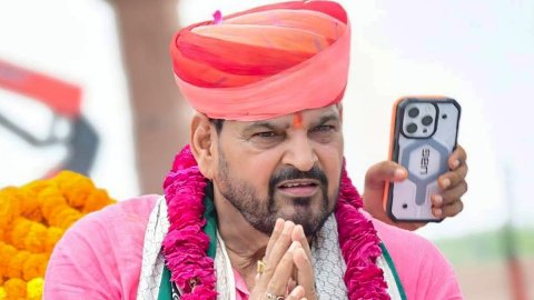 Brij Bhushan Sharan Singh Arrives in Ayodhya