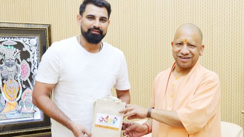 India pacer Mohammed Shami meets Uttar Pradesh CM Yogi Adityanath in Lucknow