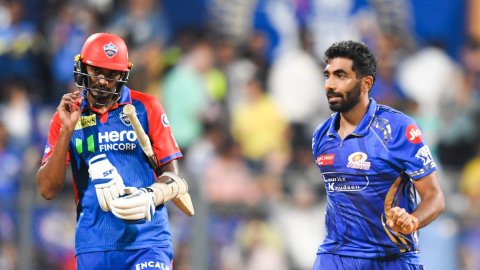 IPL 25: Santner, Bumrah, Surya star as MI storm into playoffs with a 59-run win over DC (Ld)