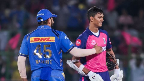 Jaipur: IPL match between Rajasthan Royals and Mumbai Indians at Sawai Mansingh Stadium