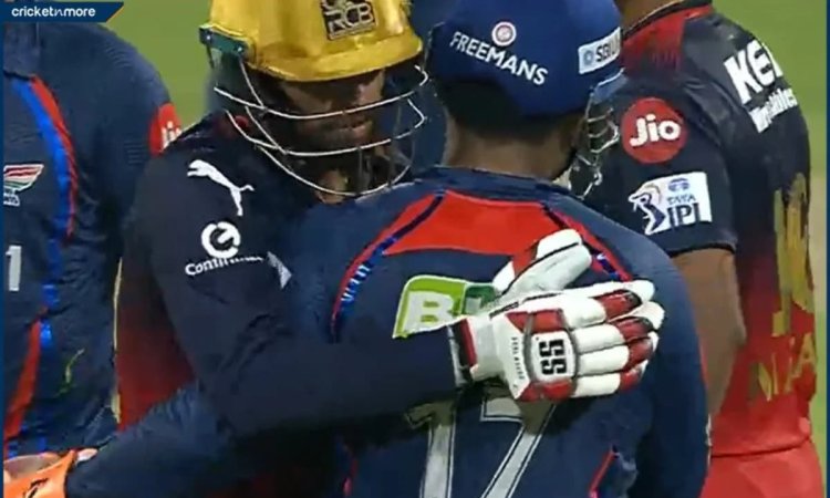 Jitesh Sharma Hugs Rishabh Pant After He Withdraws Appeal Of Run Out மேல் முறையீட்டை வாபஸ் பெற்ற ரிஷப் பந்த்; நெகிழ்ச்சியில் கட்டியணைத்த ஜித்தேஷ் - காணொளி!