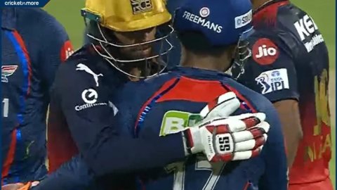 Jitesh Sharma Hugs Rishabh Pant After He Withdraws Appeal Of Run Out மேல் முறையீட்டை வாபஸ் பெற்ற ரிஷப் பந்த்; நெகிழ்ச்சியில் கட்டியணைத்த ஜித்தேஷ் - காணொளி!