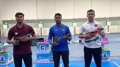 Kedarling Uchaganve leads Army 1-2 in men’s air pistol at KSSM Shooting C'ship