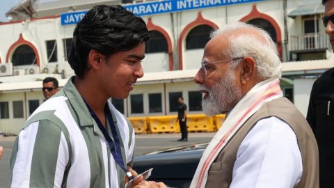 PM Modi meets IPL star Vaibhav Suryavanshi and his parents in Patna