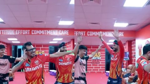 VIDEO: पंजाब के ड्रेसिंग रूम में जश्न का माहौल, चहल ने किया हरप्रीत बरार और प्रियांश के साथ डांस VIDEO: पंजाब के ड्रेसिंग रूम में जश्न का माहौल, चहल ने किया हरप्रीत बरार और प्रियांश के साथ डांस