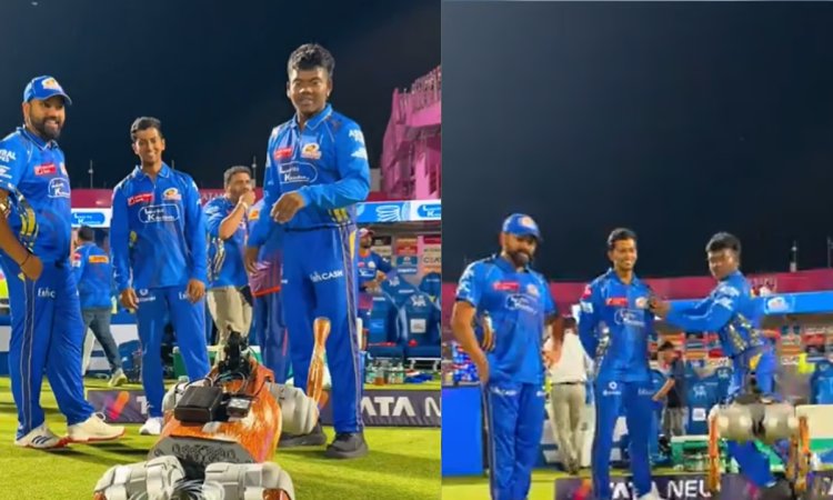 WATCH: 'जाओ ना हाथ लगाओ उसको', रोहित और रॉबिन मिंज़ ने की रोबोट डॉग के साथ मस्ती