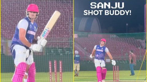 19 साल के बैटर ने नेट्स में ठोके चौके-छक्के, Sanju Samson को बनाया दीवाना; आप भी देखिए VIDEO