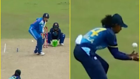 VIDEO: किस्मत भी थी स्मृति मंधाना पर मेहरबान, देखिए श्रीलंकाई खिलाड़ी ने कैसे छोड़ा था लड्डू कैच