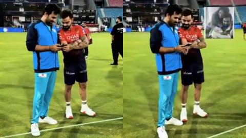 WATCH: ज़हीर खान ने कोहली को दिखाई अपने बेटे की तस्वीर, विराट बोले- 'किस पे गया है' WATCH: ज़हीर खान ने कोहली को दिखाई अपने बेटे की तस्वीर, विराट बोले- 'किस पे गया है'