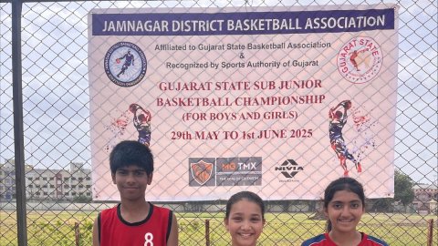 Adani Sportsline Academy trainees shine at Gujarat State Sub-jr Basketball C'ship 2025