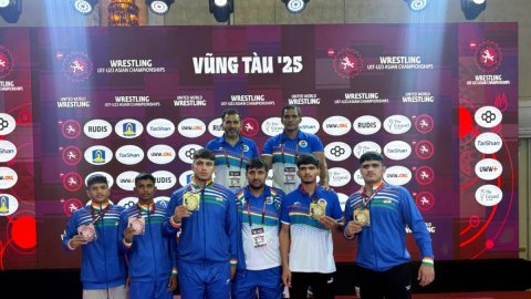 Indian U-17 freestyle wrestling team excels with 3 gold, 2 bronze medals at Asian C'ship