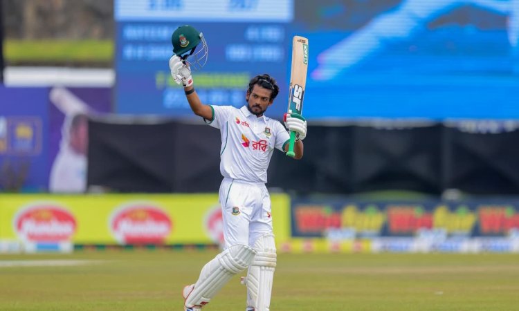 Najmul Hossain Shanto Created History-The First Bangladesh Captain To Score Two Centuries In A Singl இரண்டு இன்னிங்ஸிலும் சதம்; புதிய வரலாறு படைத்த நஜ்முல் ஹொசைன் சாண்டோ!