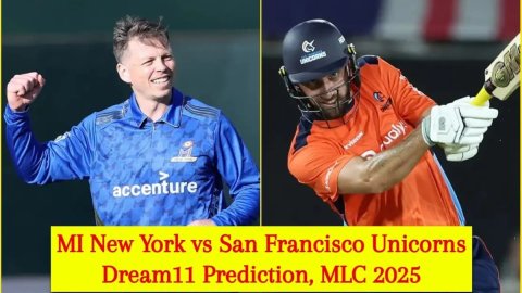எம்எல்சி 2025:  எம்ஐ நியூயார்க் vs சான் ஃபிரான்சிஸ்கோ யூனிகார்ன்ஸ்- ஃபேண்டஸி லெவன் டிப்ஸ் & உத்தேச ல