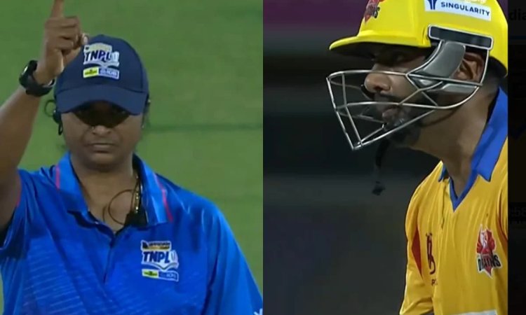 R Ashwin Angry Reaction After Given Out By Female Umpire In TNPL 2025 டிஎன்பிஎல் 2025: பெண் நடுவர் கொடுத்த தீர்ப்பு; கடுப்பில் கத்திய அஸ்வின் - வைரலாகும் காணொளி