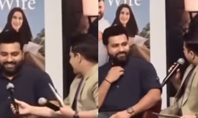 VIDEO: 'है मेरे पास', बुक लॉन्च इवेंट में रोहित का मज़ेदार क्लिप हुआ वायरल VIDEO: 'है मेरे पास', बुक लॉन्च इवेंट में रोहित का मज़ेदार क्लिप हुआ वायरल