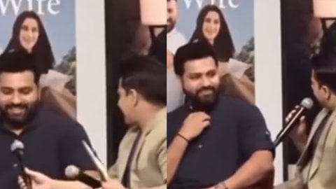 VIDEO: 'है मेरे पास', बुक लॉन्च इवेंट में रोहित का मज़ेदार क्लिप हुआ वायरल