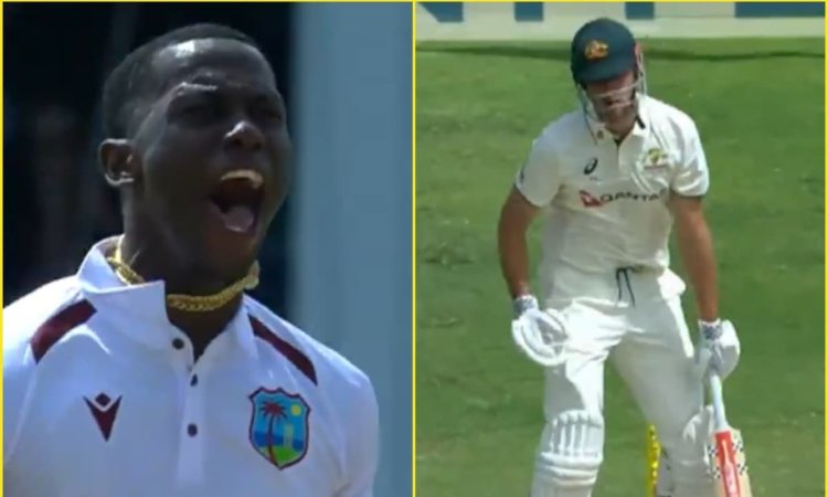 Watch -Shamar Joseph Clean Bowled Beau Webster Vs Aus 1st Test பியூ வெப்ஸ்டரை க்ளீன் போல்டாக்கிய ஷமார் ஜோசப் - காணொளி