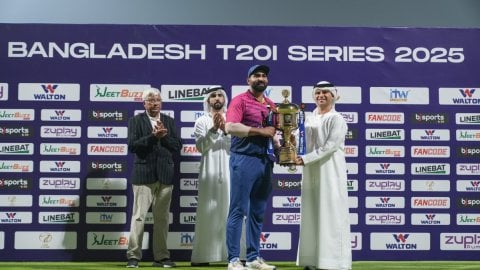 UAE skipper Waseem wins ICC Men’s Player of the Month award for May (Credit: UAE Cricket/X)