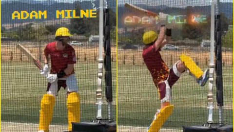 Adam Milne ने उतारी Suryakumar Yadav की नकल, नेट्स में मारा गज़ब का सुपला शॉट; देखें VIDEO