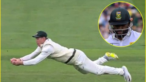 ऐसे ही OUT हो सकते थे टेम्बा बावुमा, मार्नस लाबुशेन ने हवा में उड़कर पकड़ा सुपरमैन कैच; देखें VIDEO