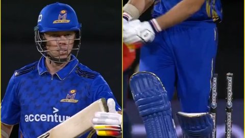 LIVE MATCH में हुई कॉमेडी, Michael Bracewell ने बोल्ड होने के बाद मांगा DRS; देखें VIDEO