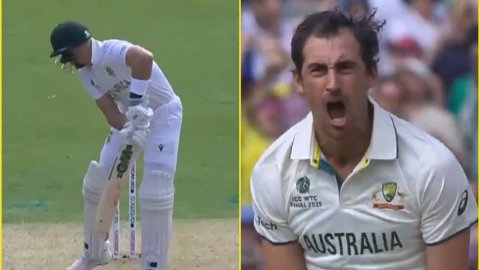Aiden Markram की किस्मत ने भी टेके घुटने, Mitchell Starc ने रफ्तार से डराकर किया बोल्ड; देखें VIDEO