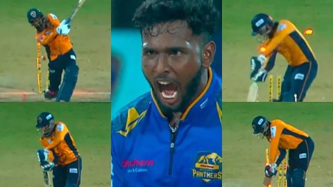 W,0,W,W,W: TNPL में दिखा Surya नाम का तूफान, 5 गेंदों में हैट्रिक लेते हुए चटकाए 4 विकेट; देखें VIDE