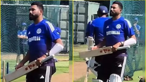 Mohammed Siraj को आया भयंकर गुस्सा, प्रैक्टिस के दौरान किसी ने तोड़ दिया मियां भाई का बैट; देखें VID Mohammed Siraj को आया भयंकर गुस्सा, प्रैक्टिस के दौरान किसी ने तोड़ दिया मियां भाई का बैट; देखें VID