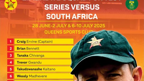 Zimbabwe name squad two-Test series against world champions South Africa