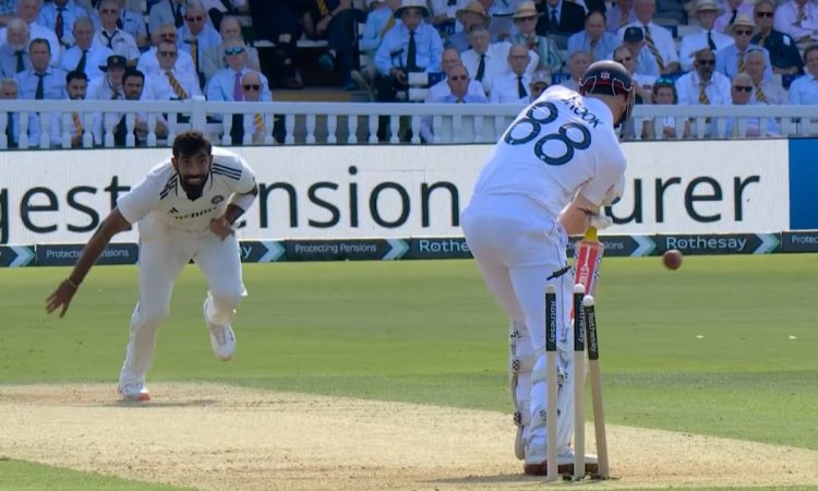 लॉर्ड्स में Jasprit Bumrah की रफ्तार का कहर, Harry Brook की गिल्लियां उड़ाकर उड़ा दिया उनका होश; VI लॉर्ड्स में Jasprit Bumrah की रफ्तार का कहर, Harry Brook की गिल्लियां उड़ाकर उड़ा दिया उनका होश; VI