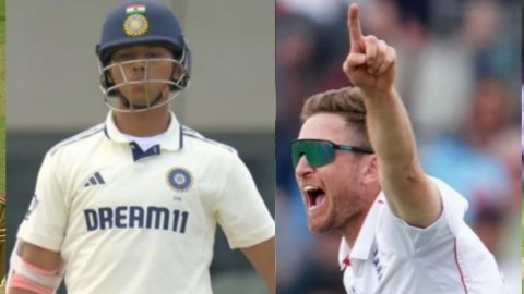 8 साल बाद टेस्ट में लौटे डॉसन और अपने दूसरे ही ओवर में शिकार कर लिया सेट यशस्वी जायसवाल का; देखिए VI