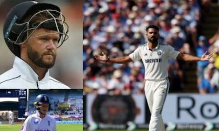 First Test Heroes Turned Zero Akash Deep Dismissed Duckett And Pope In The Same Over அடுத்தடுத்து விக்கெட்டுகளை வீழ்த்திய ஆகாஷ் தீப் - காணொளி