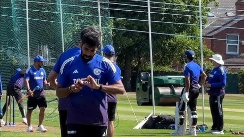 Jasprit Bumrah Set To Return Bowls Fiery 45 Minute Spell In Nets Before Lords Test லார்ட்ஸ் டெஸ்ட்: தீவிர பயிற்சியில் ஜஸ்பிரித் பும்ரா - காணொளி