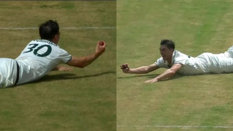 कैच तो बहुत देखे होंगे पर ऐसा नहीं! पैट कमिंस ने एक हाथ से ज़मीन से कुछ इंच ऊपर डाइव लगाकर पकड़ा करि