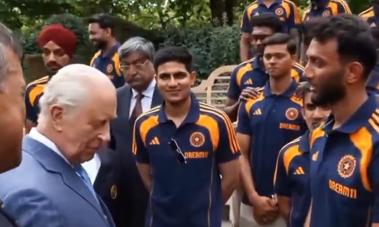 VIDEO: एक तरफ गिल एंड कंपनी कर रही थी इंग्लैंड के किंग चार्ल्स  III से बातचीत, उधर पंत बिज़ी दिखे 'व