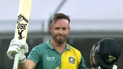 Watch- AB De Villiers smashed century against England Champions WCL 2025: 41 பந்துகளில் சதமடித்து மிரட்டிய ஏபி டி வில்லியர்ஸ் - காணொளி!