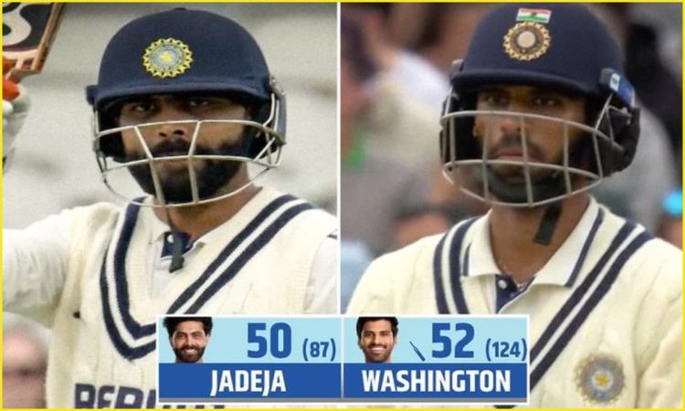 4th Test, Day 5: जडेजा और सुंदर ने जड़ा अर्धशतक, भारत ने दूसरे सेशन में बिना विकेट खोए बनाए 99 रन; 11 रनों की हासिल की बढ़त