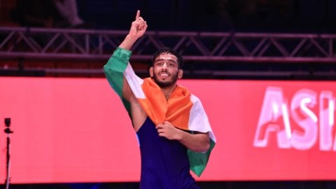 India’s U-20 women wrestlers dominate Asia,  clinch Champions Trophy with 8 medals