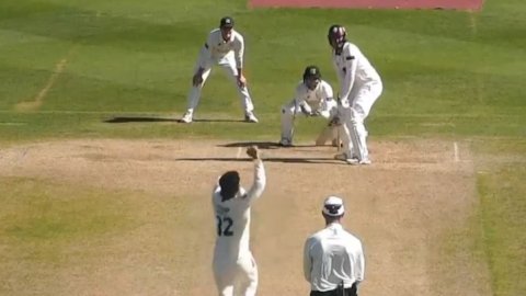 VIDEO: ईशान किशन को मिली काउंटी में बॉलिंग, हरभजन सिंह के एक्शन को किया कॉपी